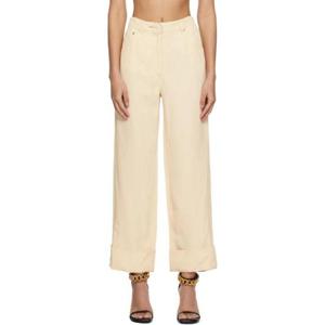 25 FW Stella McCartney 여성 오프 화이트 버튼 슬랙스 231471F087003