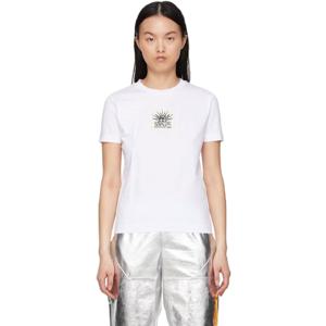 25 FW Stella McCartney 여성 화이트 코튼 티셔츠 221471F110025