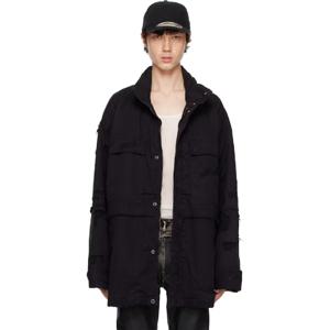 25 FW 디젤 남성 블랙 코튼 재킷 242001M180008