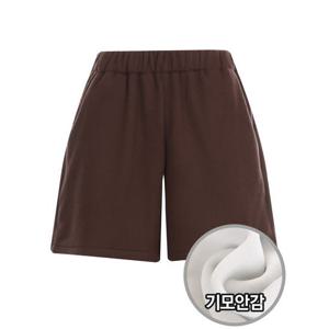 [샵앤]여성 스웨이드 허리벤딩 겨울 방한 골덴 반바지 PIC-WPT-20084-브라운