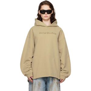25 FW 아크네 여성 베이지 로고 후드티 251129F097013