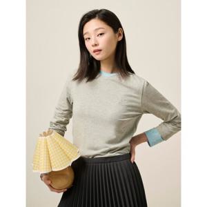 [빈폴레이디스] [Essential] 솔리드 7부 티셔츠 그레이 (BF5141E023)