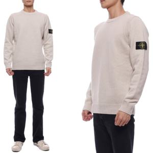 [스톤아일랜드] 24FW 남성 와펜 패치 크루넥 울 니트 (8115508A3 V0097 24F)