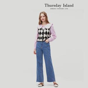 [Thursday Island] 다이아몬드 오픈형 베스트(T232MVT302W)