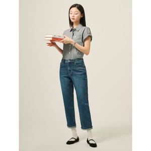 [빈폴레이디스] 배기핏 데님 팬츠 블루 (BF5321E02P)