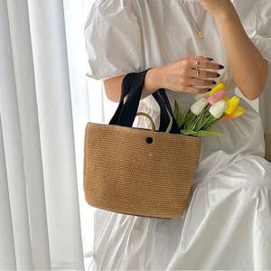 데일리 여성 여름 휴양지 패션 라탄 바스켓 미니백