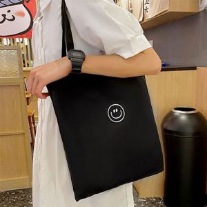 데일리백 귀여운 에코백 스마일포인트 패브릭 숄더백