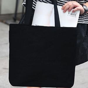 블랙 순면 무지 에코백 캔버스백 (대) vol.25