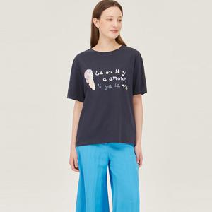 [베네통] 아이스크림 스팽글 티셔츠_BATS50531NY