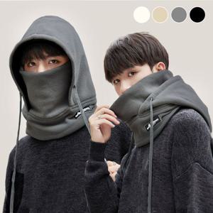 플리스 마스크 후드워머 스키 방한모자 벙거지모