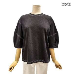 [에이비에프지]스티치 배색 포인트 반팔 티셔츠 APZ2HK39E