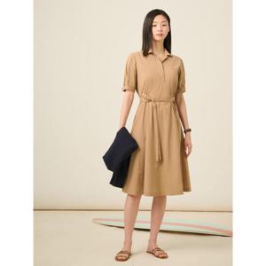 [빈폴레이디스] 나일론 혼방 반소매 원피스  베이지 (BF5471C05A)