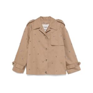 Golden Goose 시퀸 장식 크롭 트렌치 코트 GWP02202P001964
