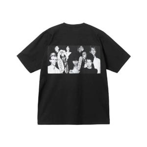 스투시 x 마틴 로즈 콜라주 피그먼트 다이드 티셔츠 블랙 3903826