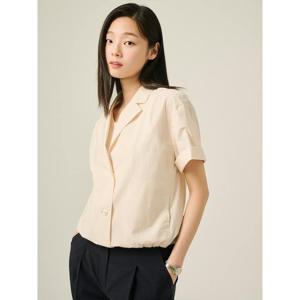 [빈폴레이디스] 코튼 혼방 반소매 쇼트 재킷 아이보리 (BF5411C060)