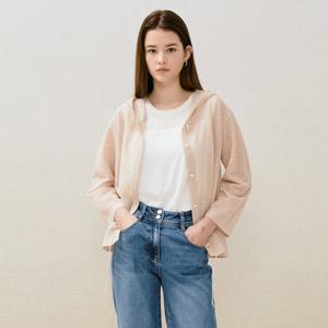 (더아이잗) 린넨 스트링 후드 가디건 IR5A1CD071