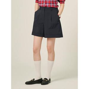 [빈폴레이디스] 시어서커 원턱 하프팬츠  네이비 (BF5625C01R)