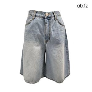 [에이비에프지]반 밴딩 아이스워싱 5부 데님 반바지 APZ2HE31E