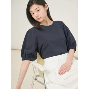 [빈폴레이디스] 시어서커 볼륨 탑 블라우스  네이비 (BF5665C51R)