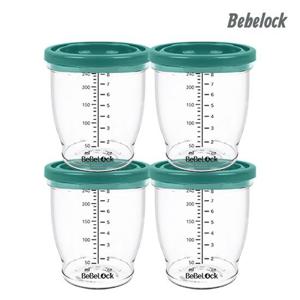 [베베락]엘파 이유식 밀폐용기 240ml 민트그린(4P)