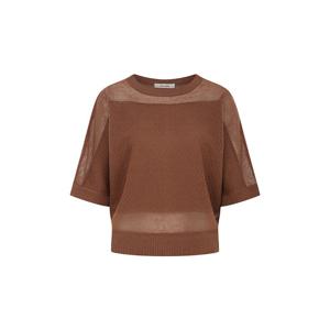 (더아이잗) 시스루 돌먼 슬리브 풀오버 니트 IR6M1PO731