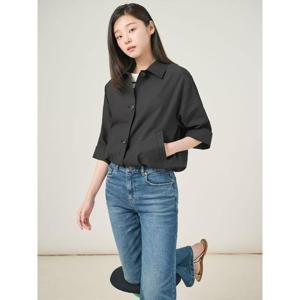 [빈폴레이디스] 시어서커 셔츠형 점퍼  블랙 (BF5539C045)