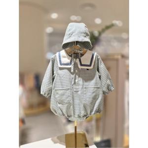 블루독베이비 10 25FW가을신상 (MN)빅카라 체크 바디수트 (45A1360406)