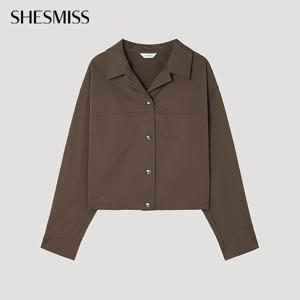 [쉬즈미스] 절개 크롭 셔츠_SWWSTP32090_DW