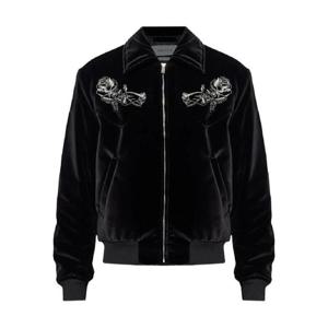 25 FW Alexander McQueen 로즈 자수 벨벳 재킷 827949QSAB1 TP440080217