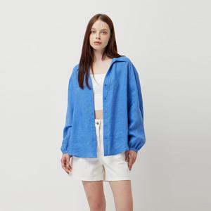 [시슬리] [Online Exclusive] 린넨 오픈 카라 셔츠_SAWSE8531BL