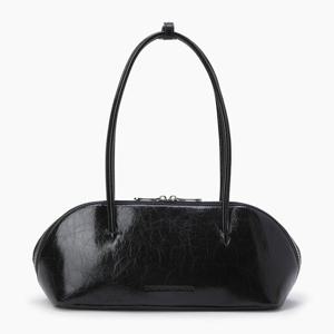[베네통] 글로시 크랙 바게트백_BCBG09541BK