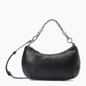 [베네통] 컬러 스트랩 투웨이 레더 미니백_BCBG13541BK
