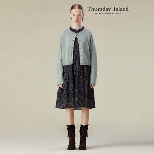 [Thursday Island] 이지 리브드 크롭 가디건(T236MCD131W)
