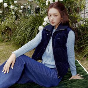 [25FW 15%쿠폰]라코스테 공식 여성 스웨터 카라 다운베스트 BF421E-55N HDE