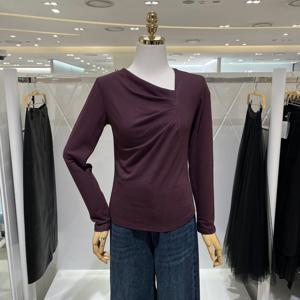 [밸리걸] 언발란스 넥 셔링 티셔츠 814430