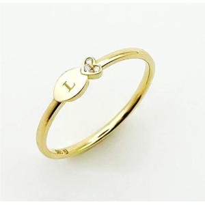 [GB] 물고기 하트꼬리 탄생석 이니셜 10K GOLD 반지 LRT25009T