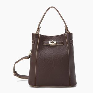 [베네통] 컬러 웨빙 스트랩 버킷백_BCBG10541BR