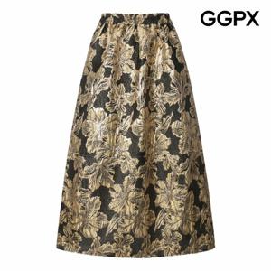 [GGPX] 골드 플라워 밴딩 스커트 (GP9SK006F)