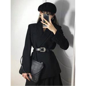 [예쎄](예쎄)   벨트SET 스탠다드 블랙 스판 자켓 (S4FJK406A)