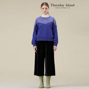[Thursday Island] 배색 믹스 스웻셔츠(T238MST231W)