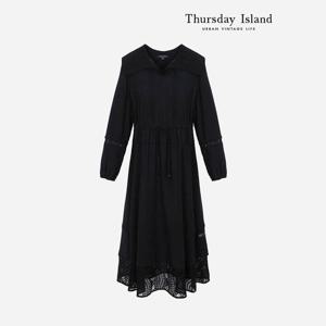 [Thursday Island] 레이스 카라 포인트 원피스(T238MOP233W)