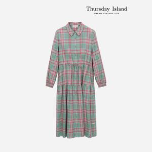 [Thursday Island] 체크 롱 원피스(T238MOP633W)