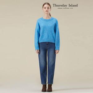 [Thursday Island] 세미배기핏 데님팬츠(T238MJE232W)