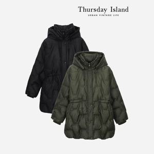 [Thursday Island] 변형 퀼팅 후드 다운 점퍼(T238MDJ242W)