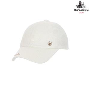 [블랙앤화이트] 여성 핫픽스 로고 포인트 기본캡 8405LBAC_WHITE