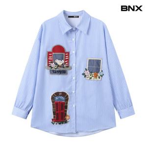 [BNX]스트라이프 포인트 셔츠 (BX3BL023L0)