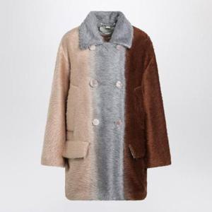 FENDI Double breasted color block coat FJ7640AYNSXLFENDI-F1T6N