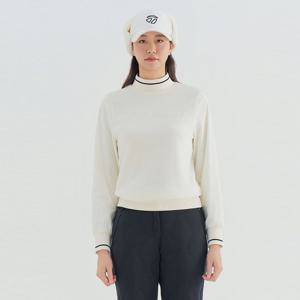 [공식]테일러메이드 여성 우븐 소매 부클 하이넥 티셔츠 TWTHN8142-101