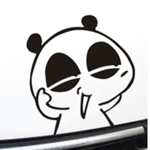 긁적긁적판다 자동차스티커 블랙 차량용스티커