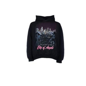 발렌시아가 후드 티셔츠 767877TSVR3 1041 FADED WASHED BLACK